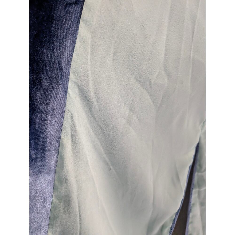 For Love & Lemons Nadine Velvet Coat Cobalt Blue Size Small Long Trench Duster - Picture 7 of 10